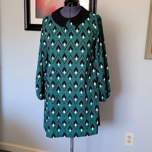 Retro long sleeve dress